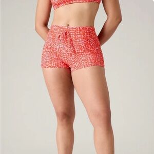 NWT Athleta Surge Swim Short - Hudson Red